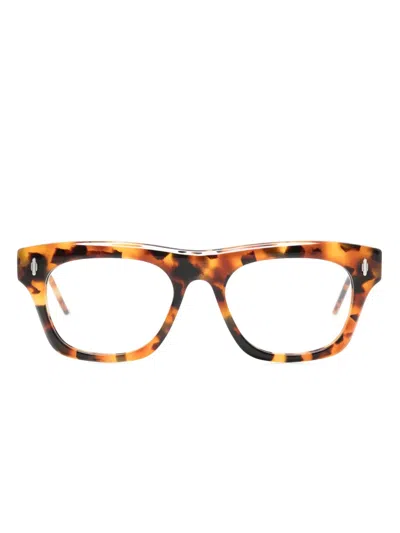 Eyepetizer Tortoiseshell-effect Round-frame Glasses In Brown