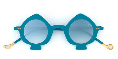 Eyepetizer Ventidue C.t-26f Men's Sunglasses Blue Size 48