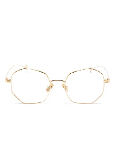 Eyepetizer Walt Geometric-frame Glasses In Gold
