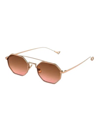 Eyepetizer York - Rose Gold Sunglasses In Brown