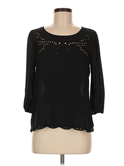 Pre-owned Eyeshadow 3/4 Sleeve Blouse In Black