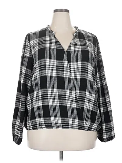 Pre-owned Eyeshadow 3/4 Sleeve Blouse In Black