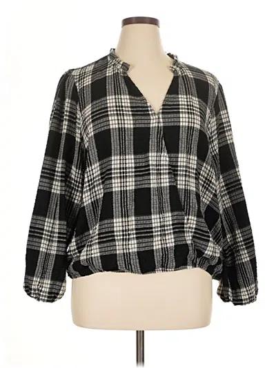 Pre-owned Eyeshadow 3/4 Sleeve Blouse In Black