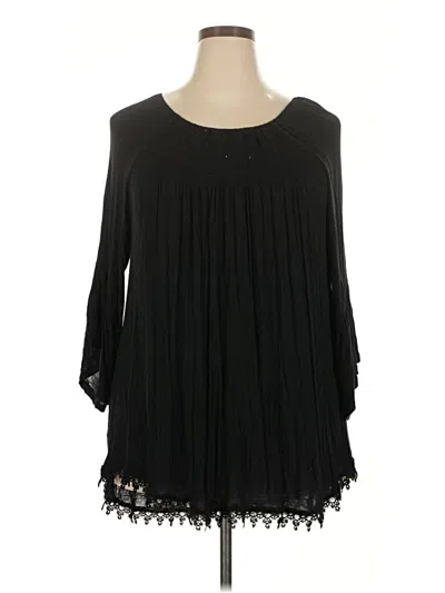 Pre-owned Eyeshadow 3/4 Sleeve Blouse In Black