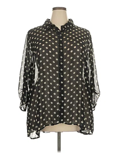 Pre-owned Eyeshadow 3/4 Sleeve Blouse In Black
