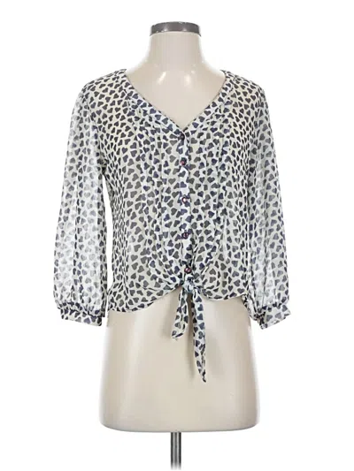 Pre-owned Eyeshadow 3/4 Sleeve Blouse In Blue