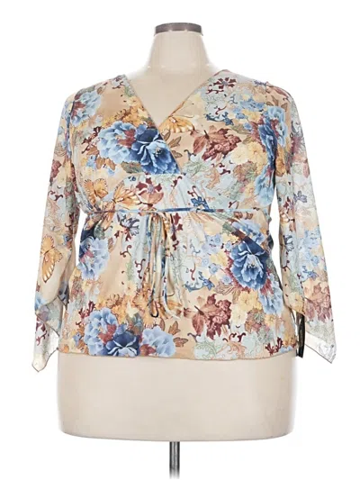 Pre-owned Eyeshadow 3/4 Sleeve Blouse In Ivory