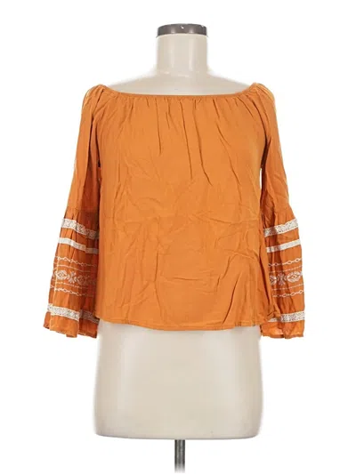 Pre-owned Eyeshadow 3/4 Sleeve Blouse In Orange