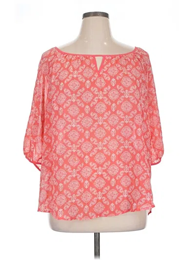 Pre-owned Eyeshadow 3/4 Sleeve Blouse In Pink