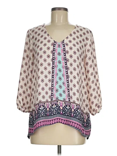 Pre-owned Eyeshadow 3/4 Sleeve Blouse In White