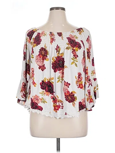 Pre-owned Eyeshadow 3/4 Sleeve Blouse In White