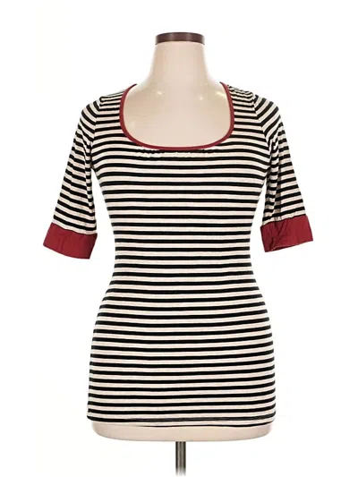 Pre-owned Eyeshadow 3/4 Sleeve Top Burgundy Scoop Neck Tops