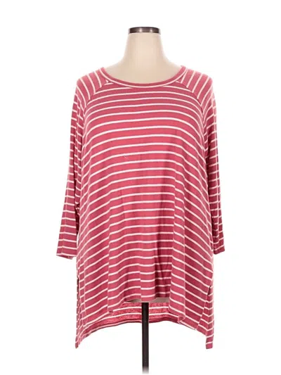 Pre-owned Eyeshadow 3/4 Sleeve Top Red Boatneck Tops