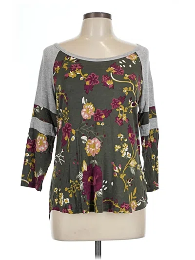 Pre-owned Eyeshadow 3/4 Sleeve T-shirt In Gray
