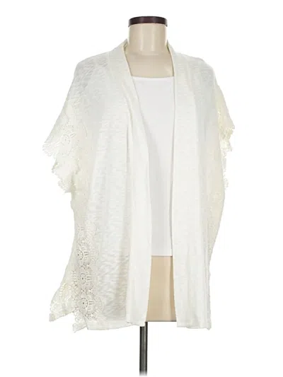 Pre-owned Eyeshadow Cardigan Sweater In White