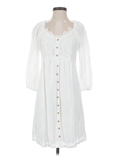 Pre-owned Eyeshadow Casual Dress In White