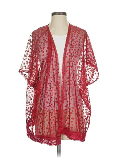 Pre-owned Eyeshadow Kimono In Red