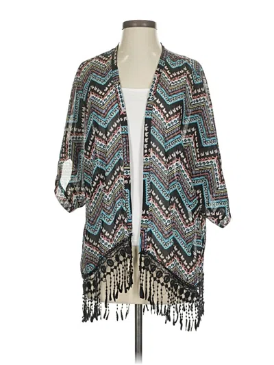 Pre-owned Eyeshadow Kimono In Teal