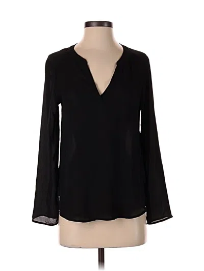 Pre-owned Eyeshadow Long Sleeve Blouse In Black