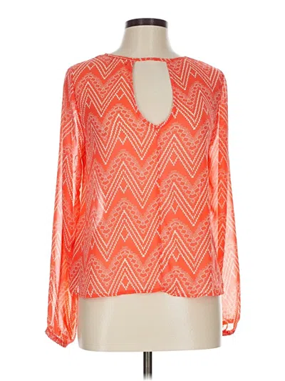 Pre-owned Eyeshadow Long Sleeve Blouse In Orange
