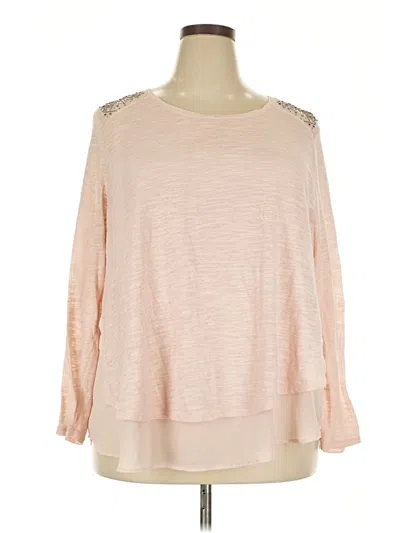 Pre-owned Eyeshadow Long Sleeve Blouse In Pink