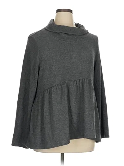 Pre-owned Eyeshadow Long Sleeve Top Gray Cowl Neck Tops