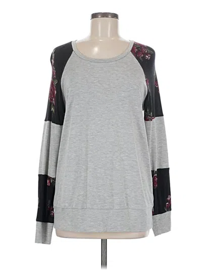 Pre-owned Eyeshadow Long Sleeve T-shirt In Gray
