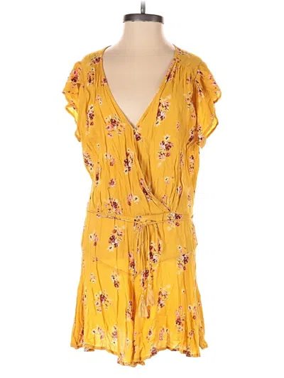 Pre-owned Eyeshadow Romper In Yellow