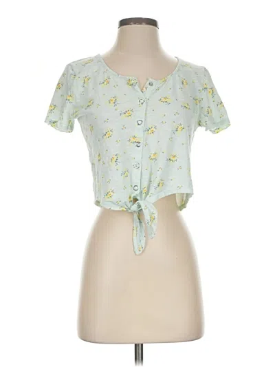 Pre-owned Eyeshadow Short Sleeve Blouse In Green