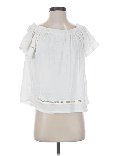 Pre-owned Eyeshadow Short Sleeve Blouse In White