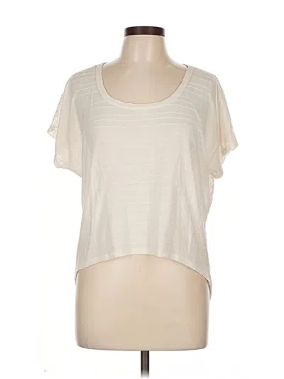 Pre-owned Eyeshadow Short Sleeve Top Ivory Scoop Neck Tops In White
