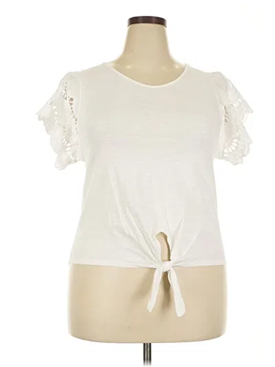 Pre-owned Eyeshadow Short Sleeve T-shirt In White