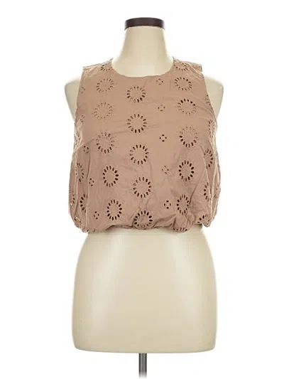 Pre-owned Eyeshadow Sleeveless Blouse In Brown
