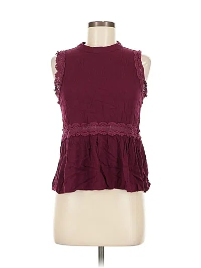 Pre-owned Eyeshadow Sleeveless Blouse In Burgundy