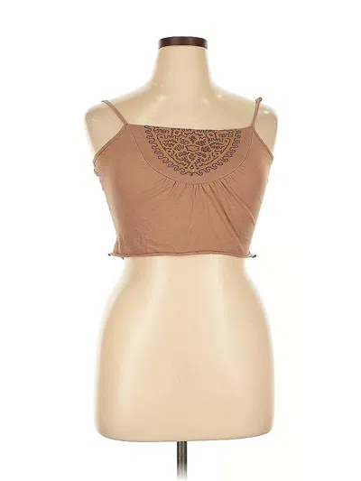 Pre-owned Eyeshadow Sleeveless Top Brown Sweetheart Neckline Tops