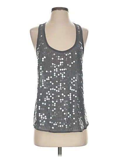 Pre-owned Eyeshadow Sleeveless Top Silver Halter Neckline Tops