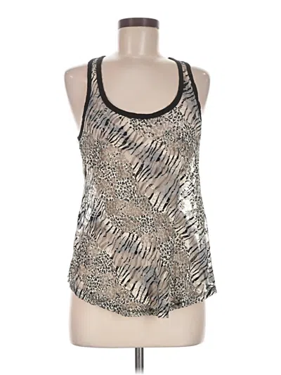 Pre-owned Eyeshadow Sleeveless Top Silver Halter Neckline Tops