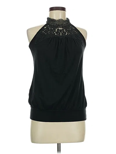 Pre-owned Eyeshadow Tank Top Black Halter Neckline Tops