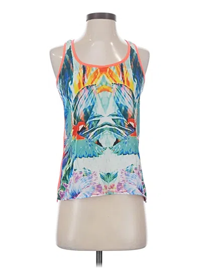 Pre-owned Eyeshadow Tank Top Blue Halter Neckline Tops