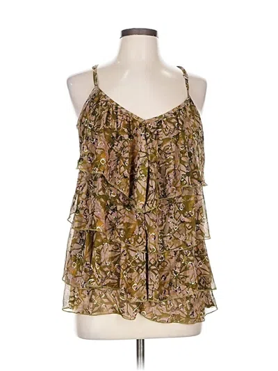 Pre-owned Eyeshadow Tank Top Brown Halter Neckline Tops