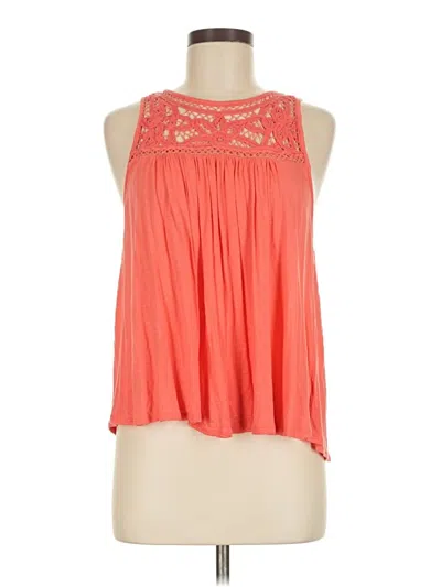 Pre-owned Eyeshadow Tank Top Orange Halter Neckline Tops