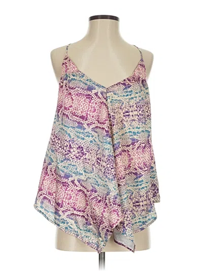 Pre-owned Eyeshadow Tank Top Purple Halter Neckline Tops