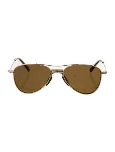 Pre-owned Eyevan 7285 Aviator Tinted Sunglasses W/ Tags In Gold/metallic