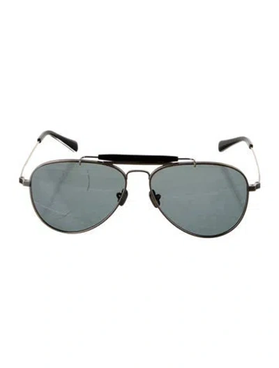 Pre-owned Eyevan 7285 Aviator Tinted Sunglasses W/ Tags In Silver