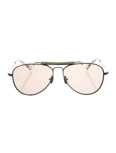 Pre-owned Eyevan 7285 Aviator Tinted Sunglasses W/ Tags In White