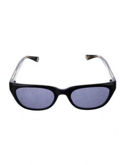 Pre-owned Eyevan 7285 Cat-eye Tinted Sunglasses In Black