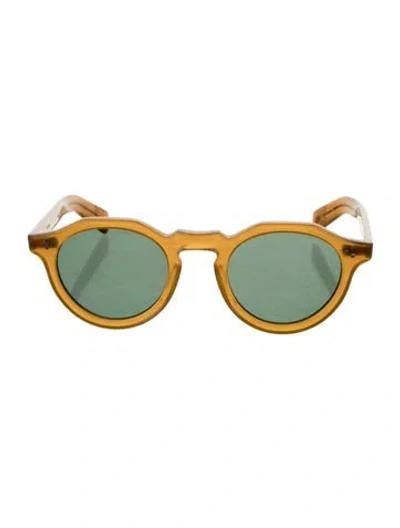 Pre-owned Eyevan 7285 Mason Sun-e Round Sunglasses In Orange