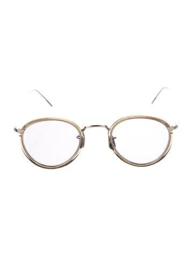 Pre-owned Eyevan 7285 Round Clear Sunglasses In Gray