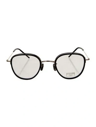 Pre-owned Eyevan 7285 Round Eyeglasses In Black