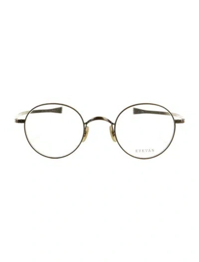 Pre-owned Eyevan 7285 Round Eyeglasses In Gold